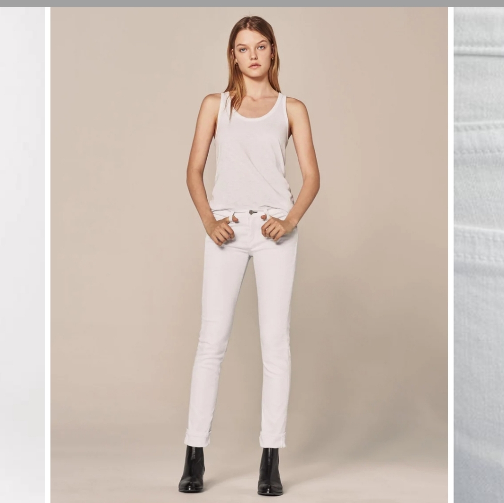 Rag & Bone Dre in Aged Bright White Jeans.